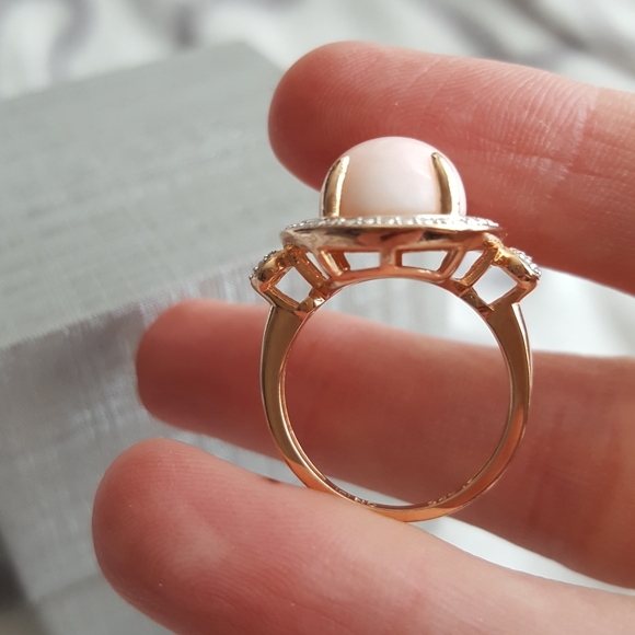 Rose gold over sterling silver ring - Picture 8 of 11